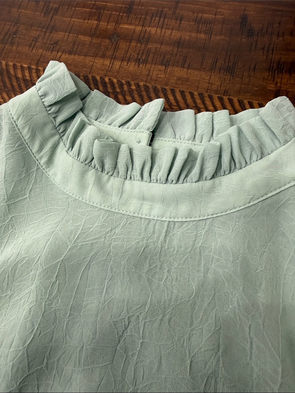 ELLIATT Ruffled Mock-Neck Flutter Sleeve Top - Picture 8 of 10